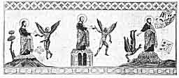 Kuszenie Chrystusa. (Mozaika z siedemnastego wieku w katedrze Monreale, Sycylia.)